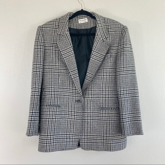 Christian Dior Separates Black/White Plaid Blazer